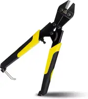 8" Bolt Cutter, Small Mini Bolt Cutter for Wire with Soft Rubber Grip, Chrome Mo