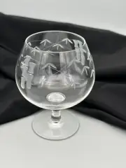 NEW 6 Vintage Noritake Saski Smooth Stem Gray Cut Bamboo Brandy Glasses 4-5/8"