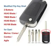 Modified Flip Remote Key Fob Shell Case Replacement 2 Buttons