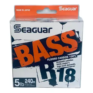 《Seaguar》シーガー R18 BASS 240m 碳纖線 卡夢線 中壢鴻海釣具館 釣魚線 子線