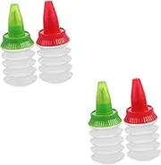 VINTORKY 2sets Cookie Decorating Icing Bottle Set Squeeze Bottles for Cake Cupcake Biscuit Candy Decoration 2pcs*2 Random Color