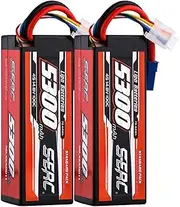 2S 3S 4S 7.4V 11.1V 14.8V 5300mAh 100C Lipo Battery EC5 Plug Compatible with RC Cars Airplanes Trucks Tanks Off-Road Vehicle Racing Boat Models Replacement Parts(4S EC5-2pcs)