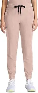 [healing hands] Joggers Scrub Pants for Women Mid-Rise Bottoms with Bekah Drawstring HH155, Desert Taupe, Small Petite