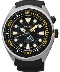 在飛比找Yahoo!奇摩拍賣優惠-SEIKO Kinetic 深海潛將 GMT潛水200米腕錶