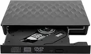 Portable DVD Writer Optical USB 3.0 External Optical Drive DVD Writer Desktop Notebook Accessory Type-C Black (Black)
