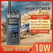For Radtel RT-752 10w Air Band Walkie Talkie Full Band Amateur Ham 250CH HT NOAA