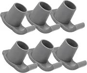 6pcs Sled Foot Pads Drive Replacement Parts Walker Glide Skis Walker Accessories for Seniors Skis for Walker Accessories Glides Walker Sliders Walker Skis Glide Grey
