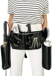 Professional Hair Stylist & Hairdresser Working Belt: Efficient Tool Organization & Workflow Enhancement with Thermal Pocket for Curling Irons Hair Dryers, & Hairspray - Ideal for On-the-Go Stylists