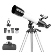 800x 90mm 90AZ F/9 Refractor Astronomical telescope with Phone adapter eyepiece