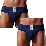 WMX Gym Cotton Supporter Back Covered with Cup Pocket Athletic Fit Brief Pack 2