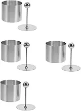 4pcs Cooking Essential Stainless Steel Dessert Molds Cookie Ring Baking Tool for Western Japanese Cuisine