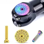 Ti Titanium Alloy Headset Stem Top Cap with M6 x 30mm Bolts MTB Mountain Bicycle