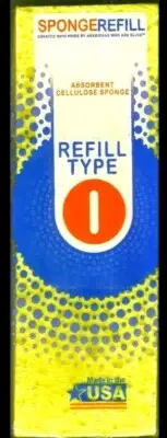 Sponge Mop REFILL TYPE i yellow cellulose squeeze Head butterfly pad 9.5"x3"