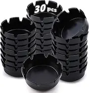30 Pieces 4" Ashtrays Home Ashtrays Outdoor Ashtray Melamine Bulk Round Ash tray Ash Holder for Smokers Cigarette Perfect for Home, Patio, Restaurant, Bar, Hotel, Office, and Parties