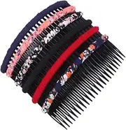 BIUDECO Elegant Plastic Hair Comb Set 6pcs Interleaved Comb for Women Gentle Hair