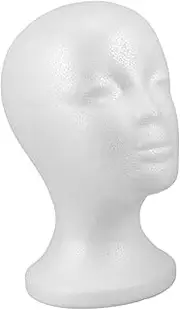 Ipetboom Wig Mannequin Head Hat Display Stand Head Model Props Mannequin Head for Wigs Head Model for Artists Mannequin Head Stand Hat Mannequin Head Display Mannequins Head White Foam
