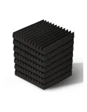 [Alpha] 40pcs Acoustic Foam Panels Tiles Studio Sound Absorbtion Wedge in Black