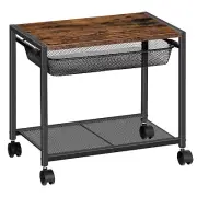 Printer Stand Industrial Under Desk Printer Cart With Storage Shelf 2tier Mobile