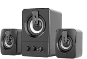 UOOD Speaker Bluetooth |Desktop Monitor Speakers|Home Music System,Powered Bookshelf Stereo Speakers |4D Surround Sound Speakers Subwoofer Column Music Speakers (Color : Black)