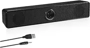 Compact Soundbar Speaker for Computer Tablet and Tv Wired Audio Bar with High Definition Stereo Sound Easy Setup Multi Device Compatibility Durable Design