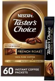 Nescafe Instant Coffee, French Roast 5 Count (Pack of 12)