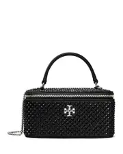 Tory Burch Kira Embellished Satin Vanity Case