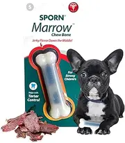 Sporn 33810 Yuppie Puppy Marrow Bone Chew Toy, Small, White