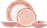 Maxwell & Williams Wicked Dinner Set in Glinda Gift Box, Pink (20 Pieces)