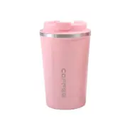 Catzon Travel Coffee Cup with Seal Lid Reusable Insulated Tumbler-Pink