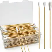 6" Long Cotton Swabs Assortment in Storage Box - Large, Medium and Small Cotton Tip, Highly Absorbent, Lint-Free Swab Set of 3 Sizes - For Makeup, Pet Care, Home Cleaning (250 Count)