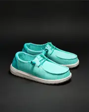 [HEYDUDE] HEYDUDE Women's Wendy Stretch Canvas Shoes in Ceramic Blue Size 07 07 Ceramic Blue
