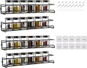 Menbicy Wall Spice Rack Organizer for Cabinet Door- 4 Tier Spice Rack Wall Mount