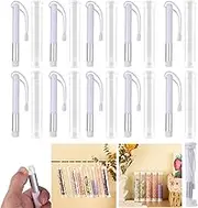 Briartw,10 Clear Storage Tubes and 10 Silver Mini Detailed Ink Blending Brush for Card Making,Small Blender Art Blending Tool for Ink Blending,Use with Intricate Stencils,Deal with Small Details