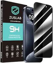 ZUSLAB Privacy Screen Protector for iPhone 16 Pro Tempered Glass Flim Case Friendly 9H Hardness Anti Spy for Apple (2024)