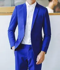 在飛比找樂天市場購物網優惠-FINDSENSE品牌 韓國男 兩件式西裝外套 成套西裝 修
