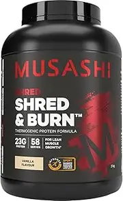 Musashi Shred and Burn Vanilla Protein Powder 2 kg