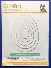 Simon Says Stamp NESTED EGGS DIE SET easter bunny rabbit egg hen chick basket