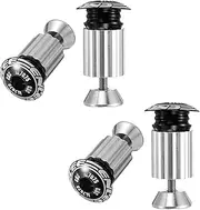 uxcell 2 Pair Bike Handlebar End Plugs Aluminum Bar End Caps 18-20mm Adjustment Expanding Locking with Screw for MTB Road BMX Fixed Gear Bike, Black