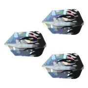 3Pcs Dart Shaft Rings,PET Unique Design Dart Accessory(Black Silver Tone)