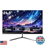 LXZ Gaming Monitor 24.5 inch, 200hz Monitor FHD 1080P Frameless IPS Display w