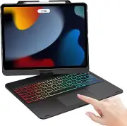 For iPad 12.9" 3rd/4th/5th/6th Gen 360 Rotatable Touchpad Backlit Keyboard Case