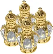 ASAKKURA 4pcs Glass Perfume Roller Bottles Vintage Aroma Bottles with Elegant Design Refillable Containers for Essential Oils Travel Accessories