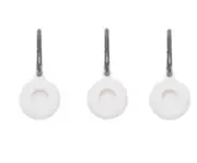 3pcs Silicone Case Cover Protect Keychain Holder Shell For Apple AirTag - White