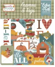 Echo Park Paper SWEATER WEATHER Frames & Tags Ephemera Die Cut Cardstock Pieces