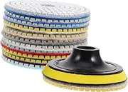 1 Set Diamond Polishing Pads for Marble Stone Water Polishing Discs High Hardness Easy Installation Wear Resistant Grinding Kit for Surface Refinishing