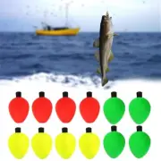 12pcs Floating Bobber Indicators Foam Strikes for Freshwater Saltwater