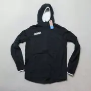 Hoka Running Wind Jacket Womens Small Black Full Zip Hooded One Sports Coat NWT