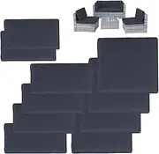 VIXLON Outdoor Patio Cushions Replacement Covers for Wicker Rattan Patio Furniture Conversation Set Outdoor Cushion Covers with Zipper Fit (Dark Grey (Only Cover), 10 Piece Sets)