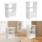 Side Table 2 Tier Storage Shelf Multipurpose Decor NightStand Bedside Organizer