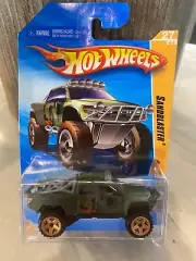 2010 Hot Wheels #27 New Models 27/44 SANDBLASTER Drk Green Variant w/GoldORUT5Sp